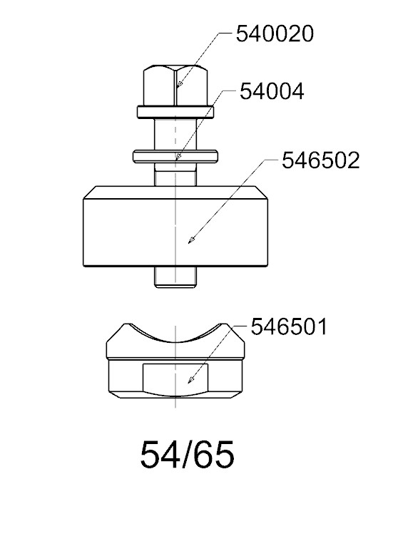 PERFORADOR REDONDO PARA CHAPA  FORZA  SERIE 54
